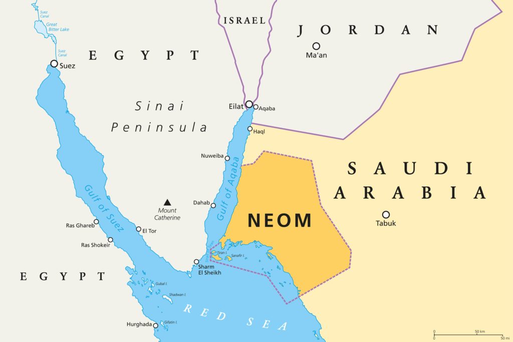 Neom in Saudi Arabien, fast so groß wie Belgien