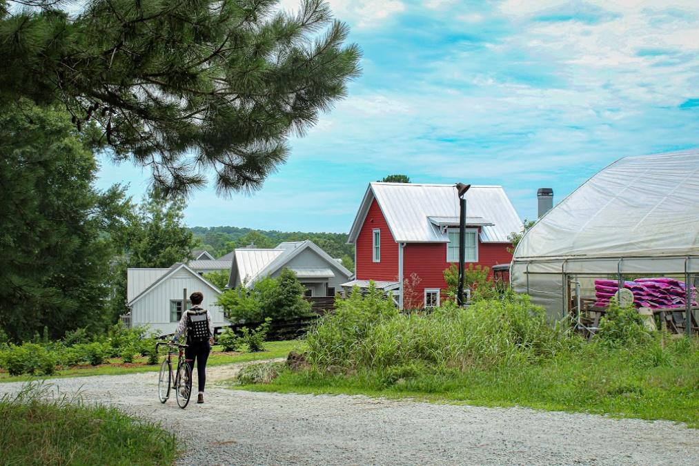 Farmen, Grün und hübsche Häuser – die meisten davon wurden und werden von Serenbes eigenem Architekturbüro entworfen und gebaut. (Foto: Stevie Seay)