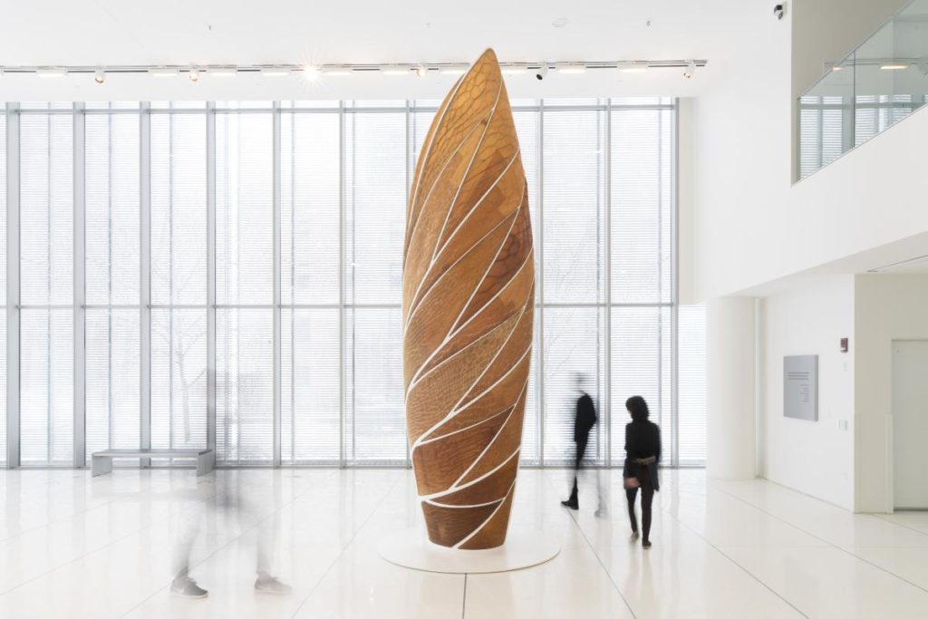 Neri Oxman's Aguahoja, 2018; San Francisco Museum of Modern Art (Photo: Mediated Matter Group)