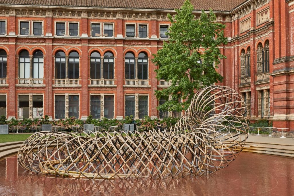 Beim London Design Festival zu sehen: Kengo Kumas „Bamboo Ring“. (Foto: Ed Reeve)