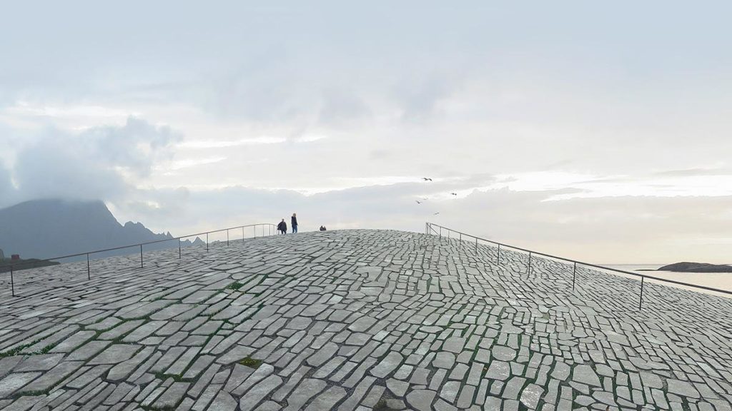 Vom Dach aus werden Besucher freien Blick aufs Meer, die Berge, die Mitternachtssonne oder das Nordlicht genießen können. (Grafik: MIR)