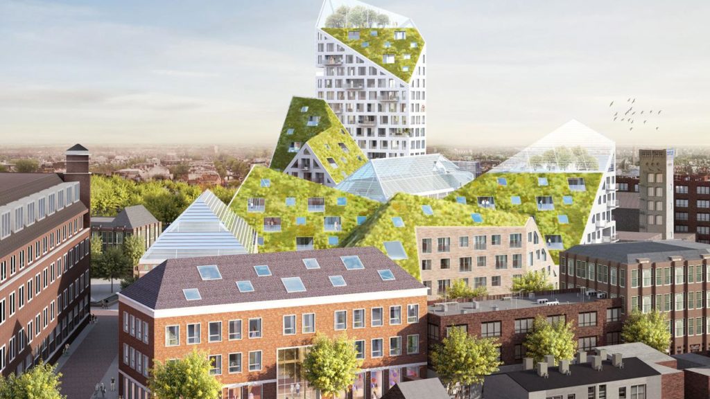 Nieuw Bergen: Eindhovens „schräges“ Grün (Bild: MVRDV)