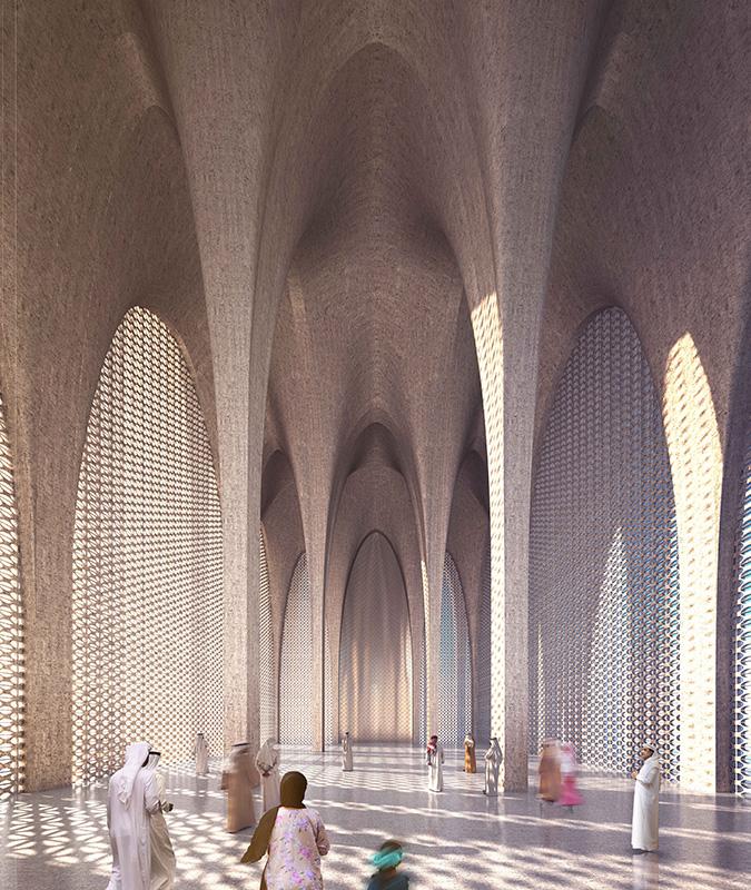 Der Innenraum der Moschee (Bild: Adjaye Associates)