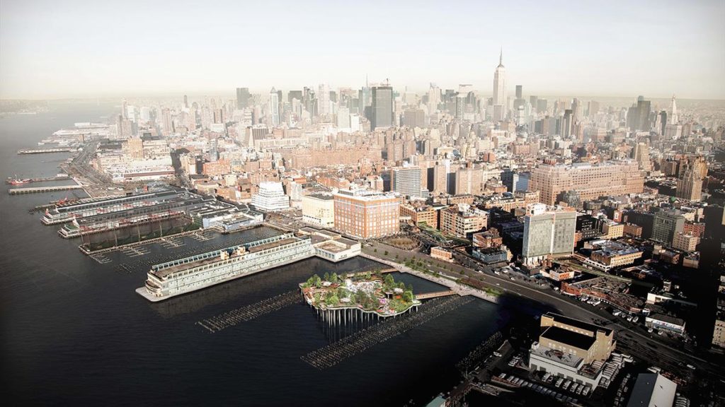 „Little Island“ wird eine grüne Oase an Manhattans Ufer setzen. (Bild: Heatherwick)