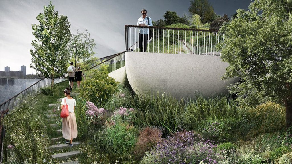 „Little Island“ ist als ideale Freizeitanlage geplant. (Bild: Heatherwick)