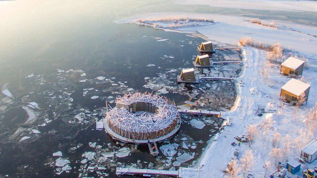 Arctic Bath, Luftaufnahme