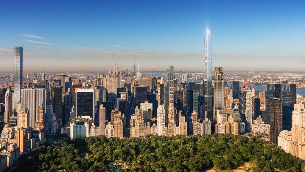 Najwyższy wieżowiec świata. Nowy obiekt przyciągający spojrzenia w panoramie Manhattanu: Central Park Tower. (Zdjęcie: ©Adrian Smith + Gordon Gill Architecture/Extell)