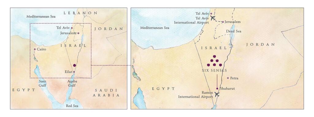 „Six Senses“ lockt ins Bibel-Land: Der Lageplan. (Bild: Six Senses)