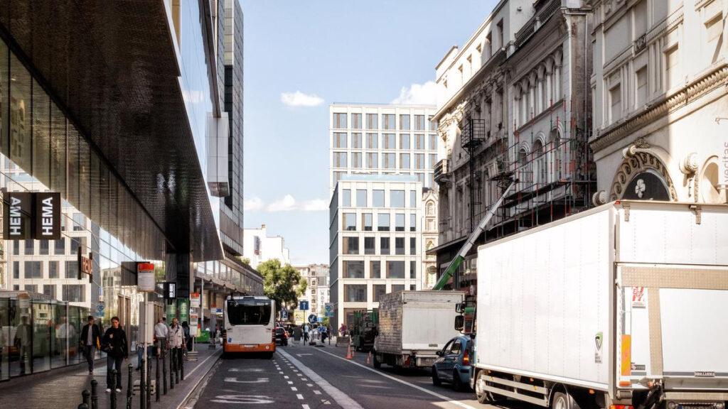 Henning Larsen „reanimiert“ Brüssel: Abwechslung, die zu Schrittgeschwindigkeit statt Straßentempo verleiten soll (Bild: Henning Larsen)