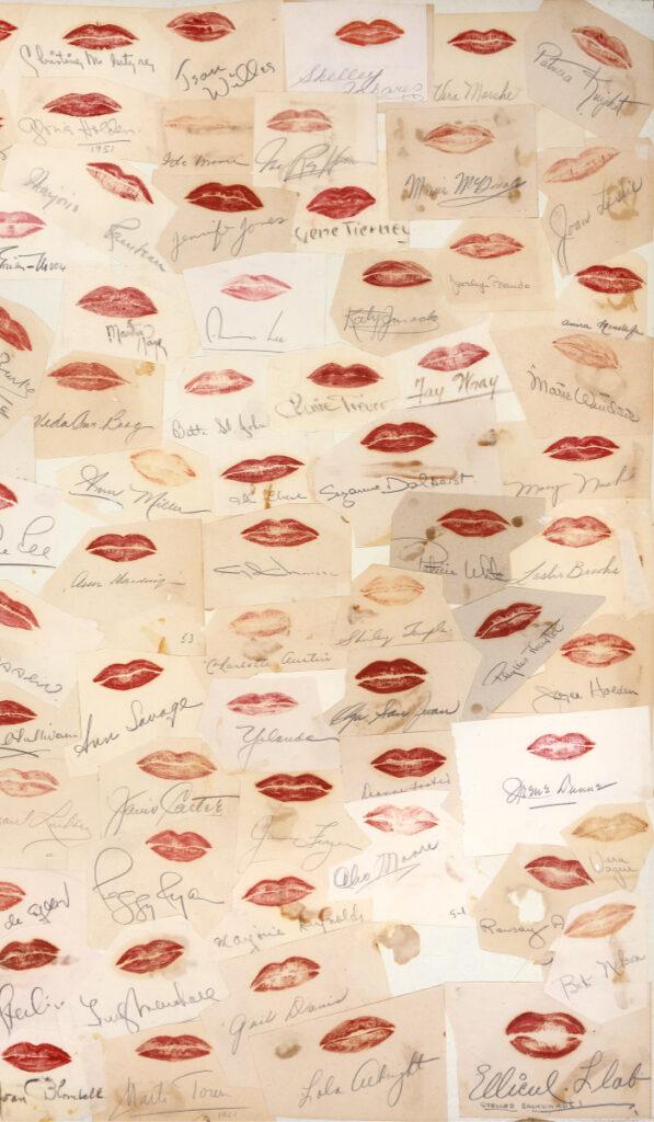 Clay Campbell Collage von Lippen und Autogrammen