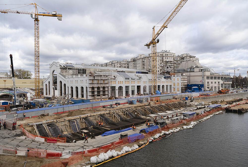 Building work for Renzo Piano's project in Moscow
