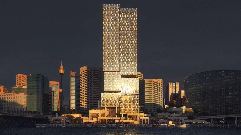 Der tolle Turm von Cockle Bay. Innovative Stadtplanungs-Idee mit elegantem Design. (Bild: Henning Larsen)