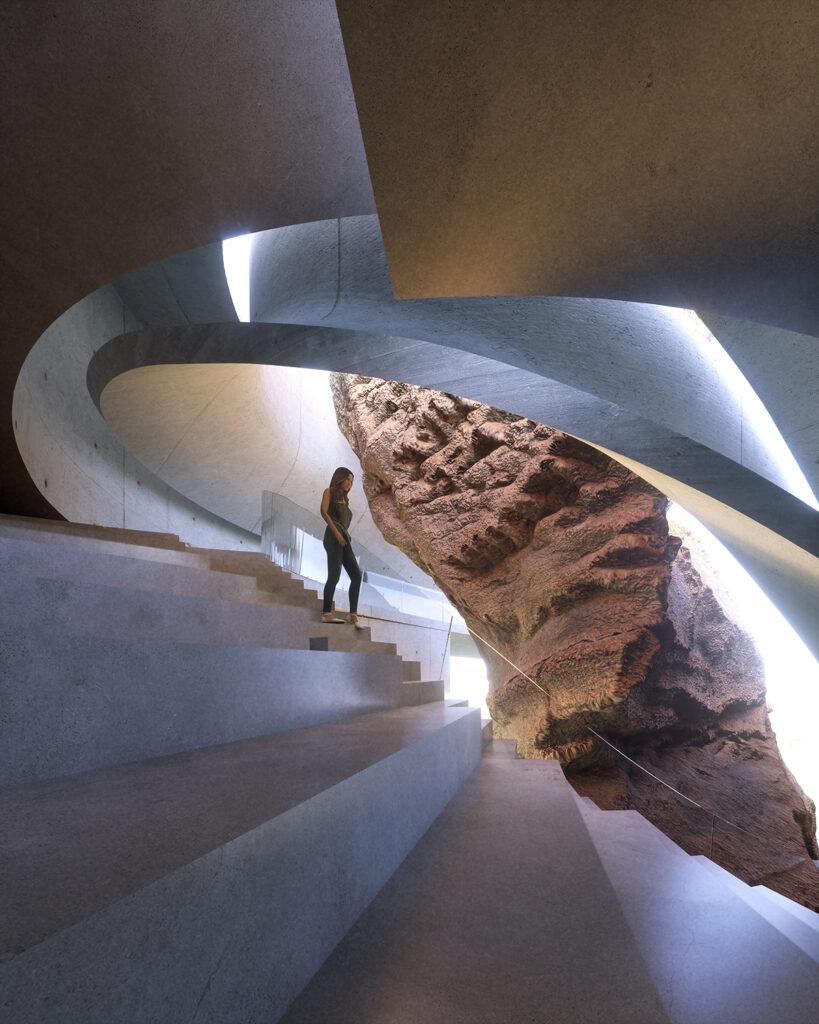 Treppe im Wüstenhaus