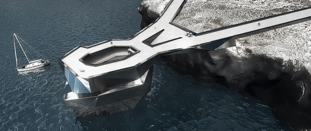 Aerial view of new Azure Window