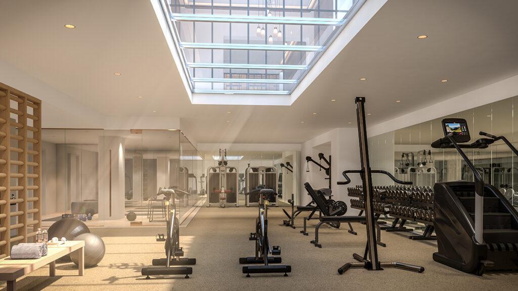 „Vive la France“ im Greenwich West. Helle Freude: Die Sonne scheint ins Fitness-Center. (Bild: Familiar Control)