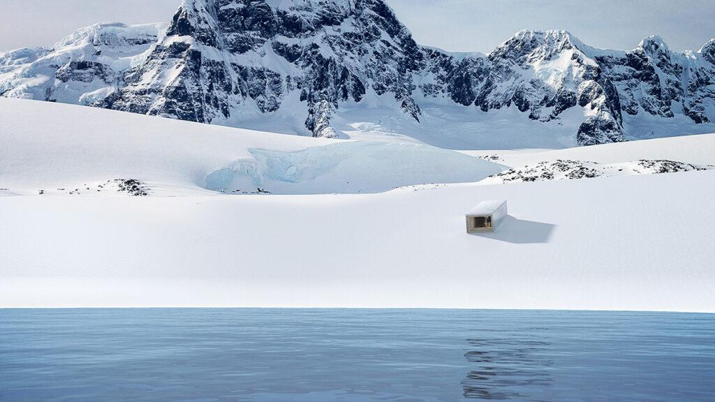 Das Mini-Haus „The Sliding Shelter“ ist für Berghänge in frostiger Umgebung gedacht. (Bild: Christophe Benichou)