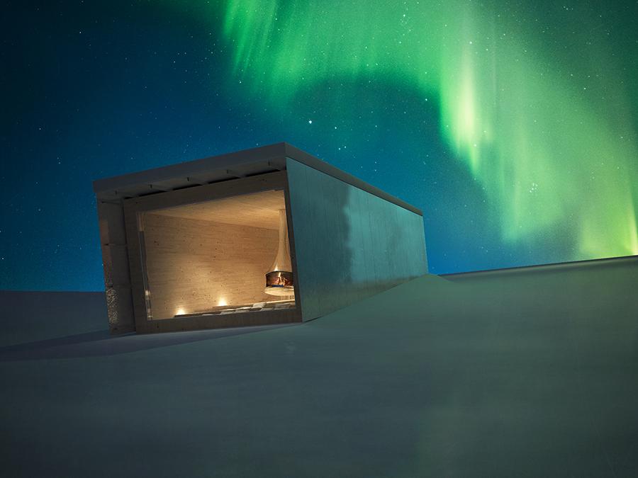 Mini-Häuser für alle Wetter. „The Sliding Shelter“ soll famose Naturerlebnisse ermöglichen. (Bild: Christophe Benichou).