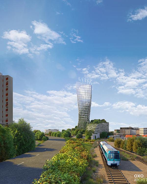 Mit dem spektakulären Neubau setzt Créteil ein weithin sichtbares Zeichen. (Bild: OXO / +IMGS)