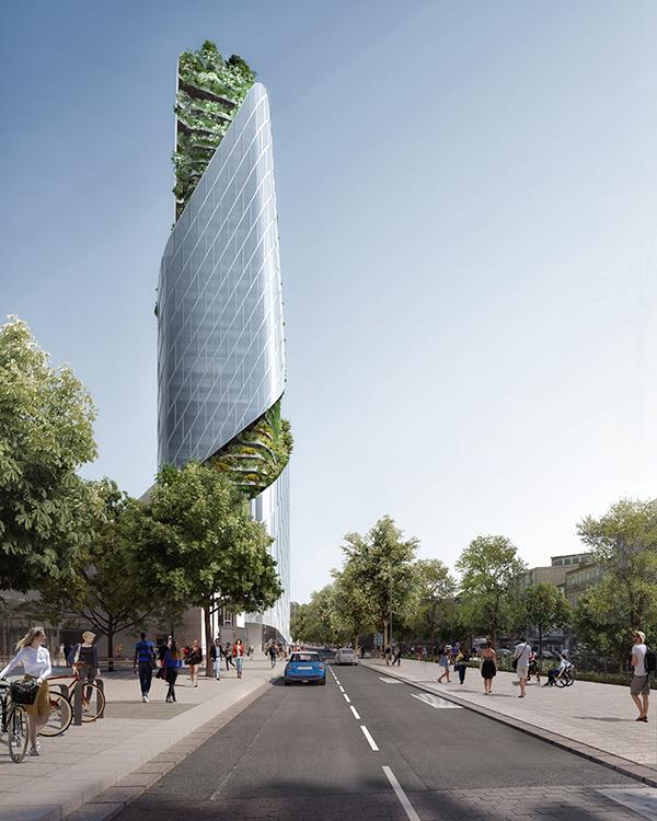 Neues Tor zur Business-Zone: Architekt Libeskinds „Occitanie Tower“. 