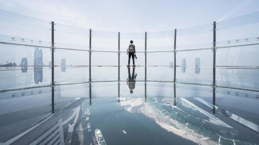 Observation deck at the end of the horizontal skyscraper