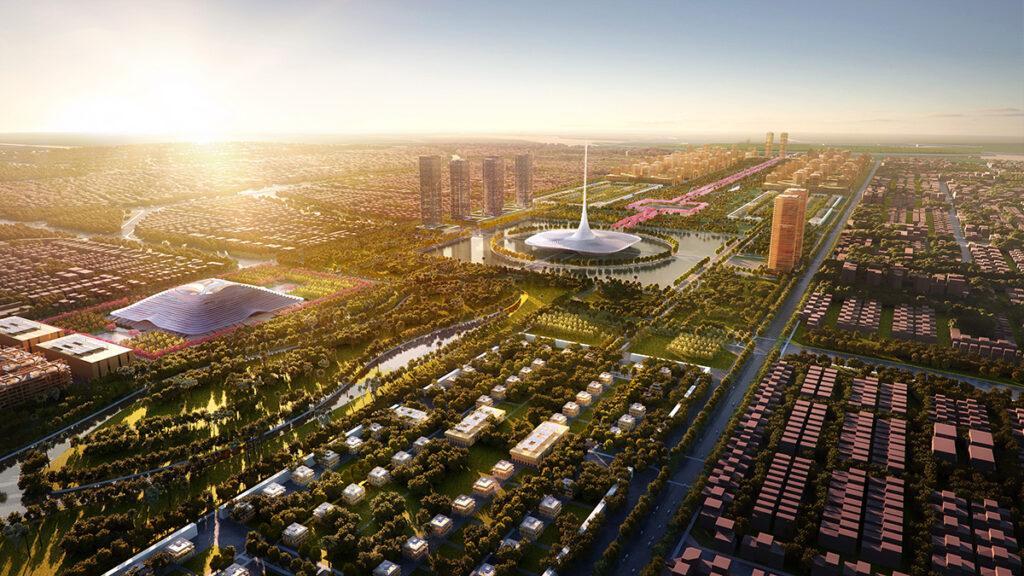 Das schöne „Herz“ von Amaravati (Bild: Foster + Partners)