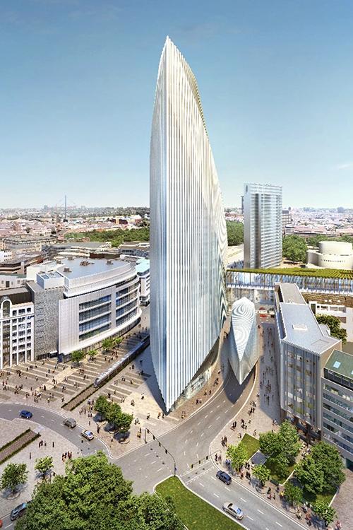 Ein Turm für Düsseldorfs Tuchtinsel. (Bild: CENTRUM Gruppe/Santiago Calatrava)