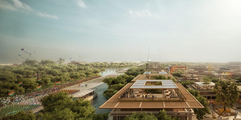 Mit dem Masterplan von Foster + Partners soll Amaravati zur Vorbildstadt werden. (Bild: Foster + Partners)