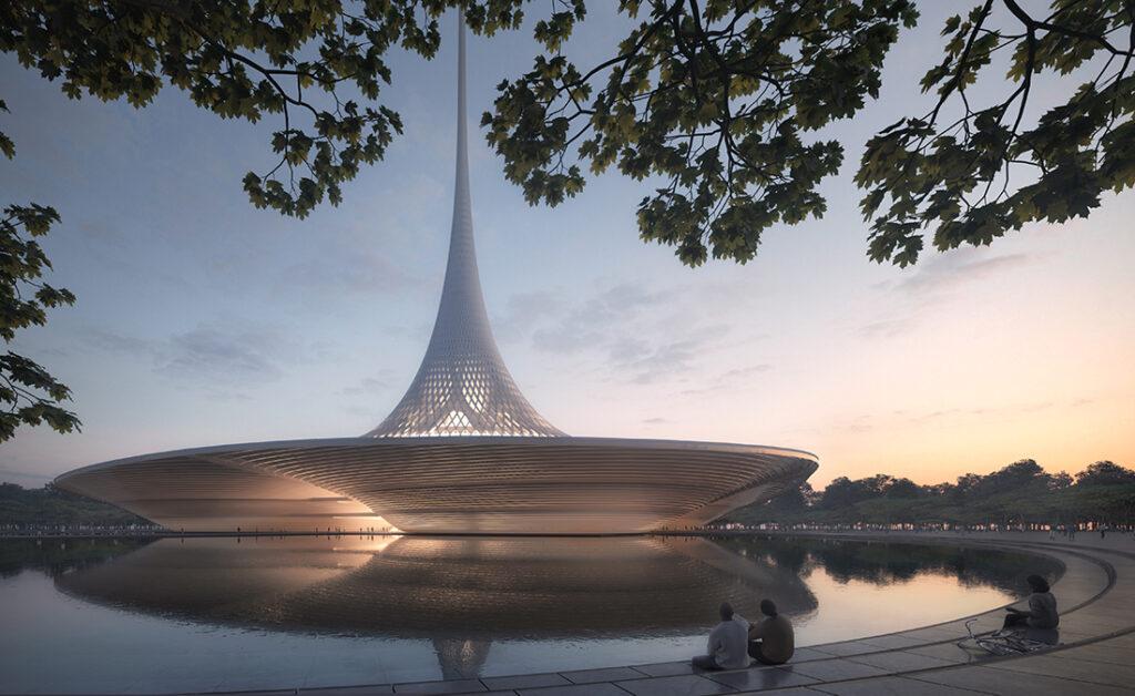 Das schöne „Herz“ von Amaravati. (Bild: Foster + Partners)