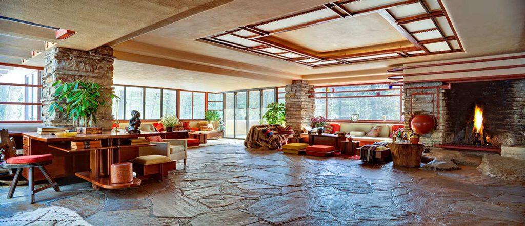 Interior, Fallingwater, floor