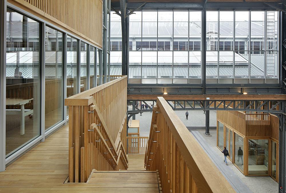 Timber stairs in Gare Maritime