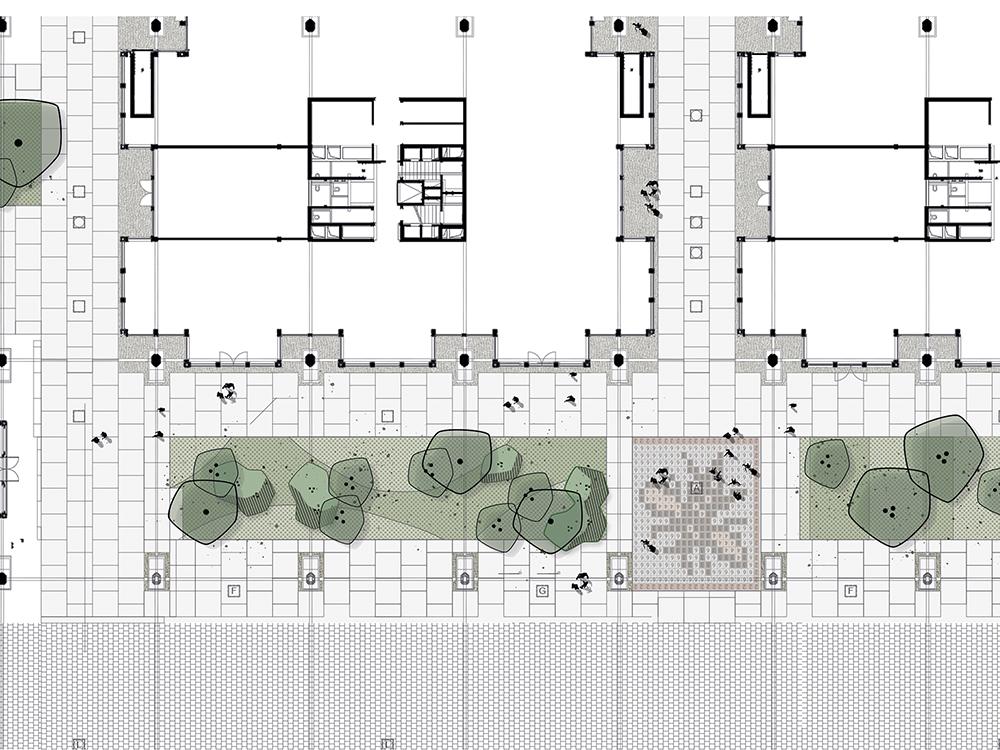 Garden areas at the new Gare Maritime