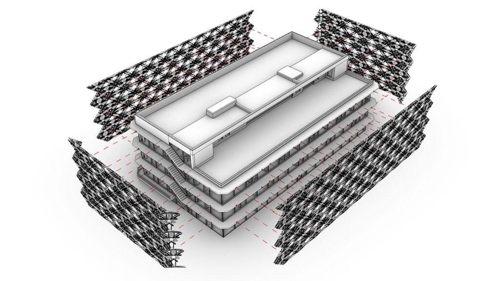 Fassade aus Carbonfaser