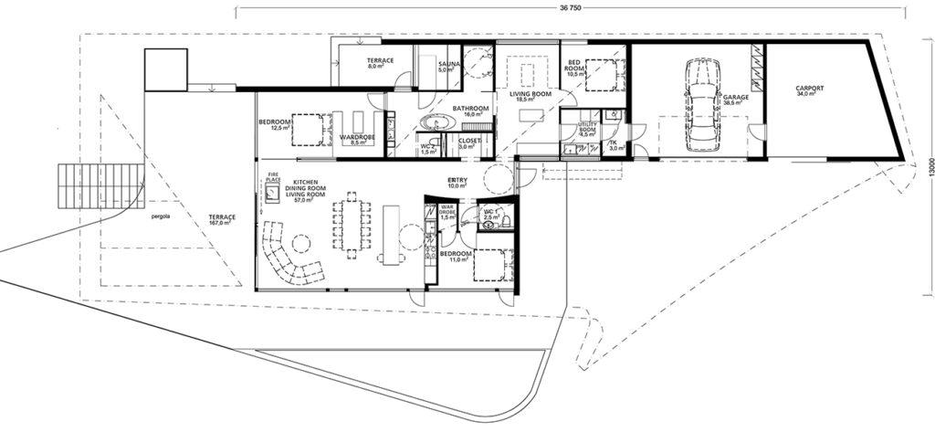 Przestronne pomieszczenia, dużo dziennego światła i najlepszy widok na przestrzeń zewnętrzną: Wave house oferuje swoim mieszkańcom najwyższy komfort. (Zdjęcie: Seppo Mäntylä)