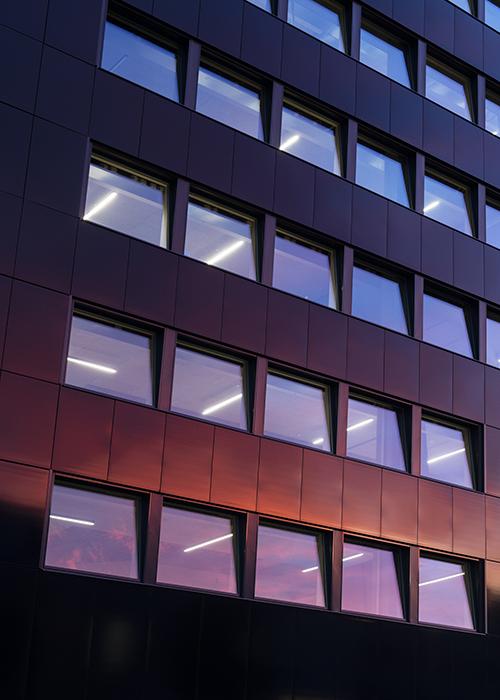 Powerhouse Telemark facade with windows (credit: Ivar Kvaal)