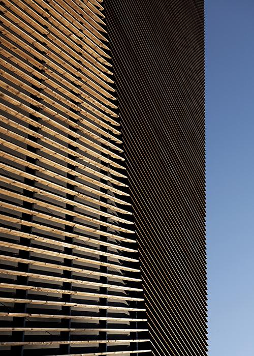 Wooden facade by Snøhetta: a PlusEnergy house. (credit: Ivar Kvaal)