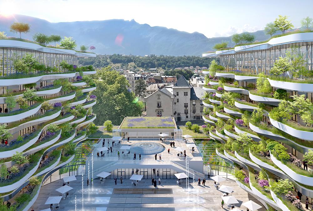 Vincent Callebaut's design for the new thermal baths in Aix-les-Bains