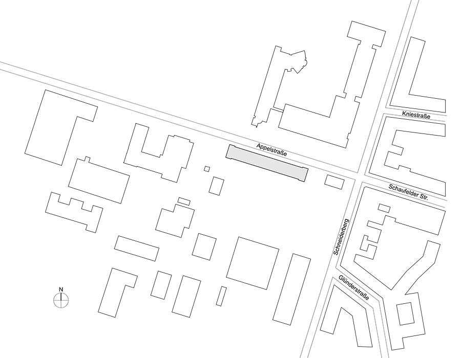 Der Lageplan des Königlichen Pferdestalls Hannover (Bild: Haberland Architekten)