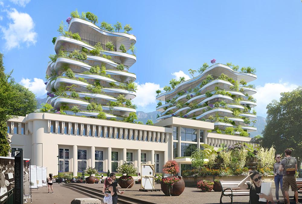 Thermal baths in Aix-les-Bains: design by Vincent Callebaut