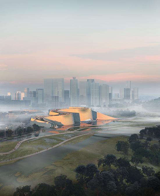 Shenzhen baut der Natur ein Museum (Bild: 3XN)