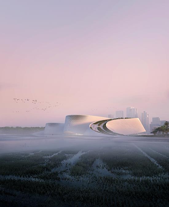 Shenzhen baut der Natur ein Museum (Bild: 3XN)