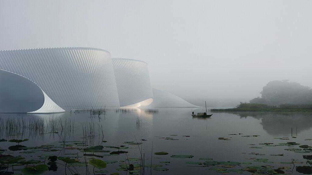 Elegant geschwungen: 3XNs Design für Shenzhen neues Naturkundemuseum. (Bild: 3XN)