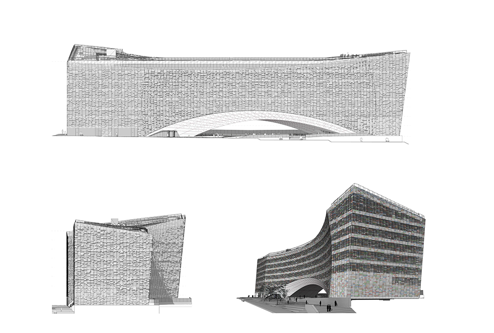 Außergewöhnliches Design: Snøhettas Entwurf für das neue „Le Monde“ Hauptquartier (Bild: Snøhetta)