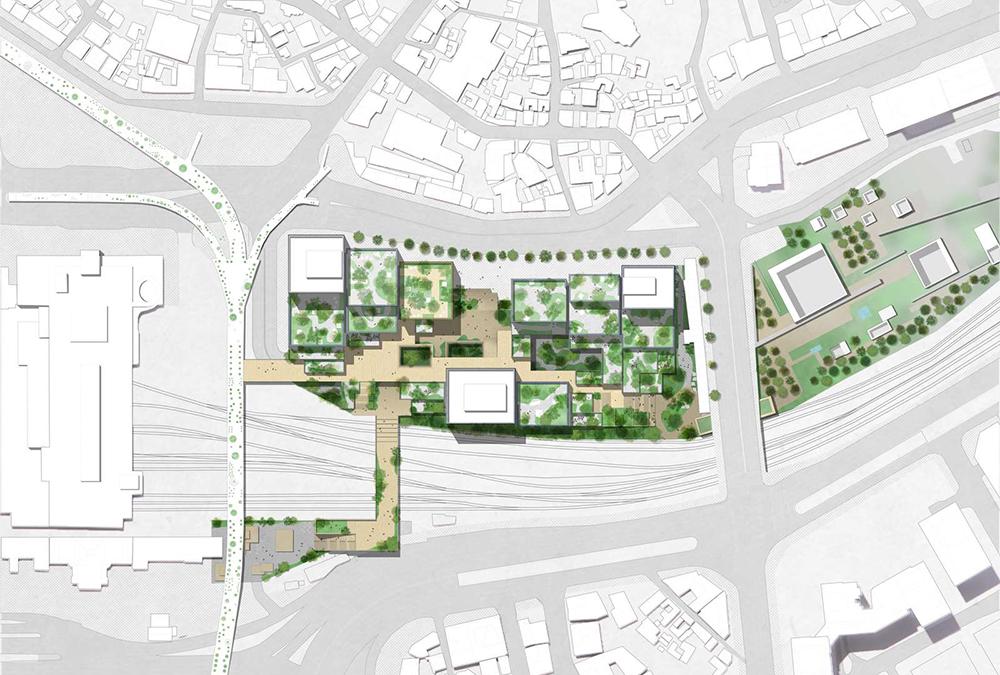 Neues Viertel in zentraler Lage: „Seoul Valley“ soll Menschen wieder in die City locken. (Bild: Henning Larsen)