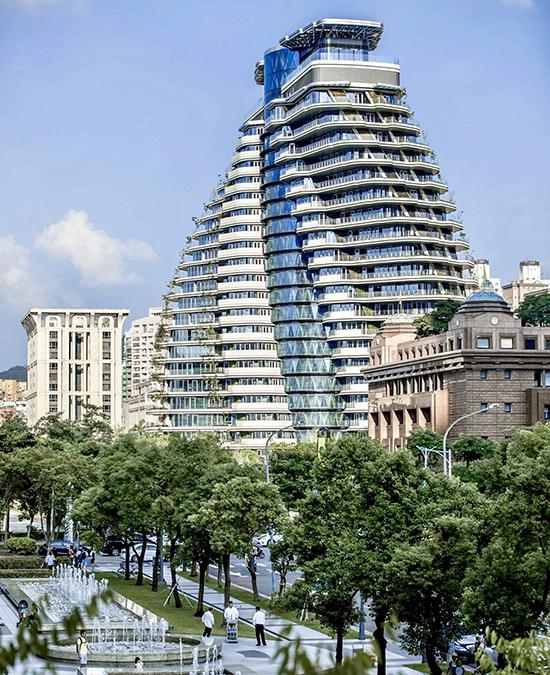 Faszinierende Form: Der neue Turm „Tao Zhu Yin Yuan“ in Taipeh. (Bild: Vincent Callebaut Architectures)