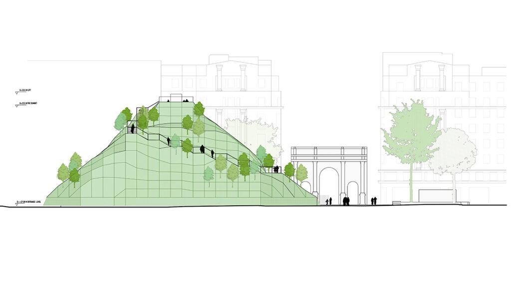 „Marble Arch Hill“ putzt London auf (Bild: MVRDV)