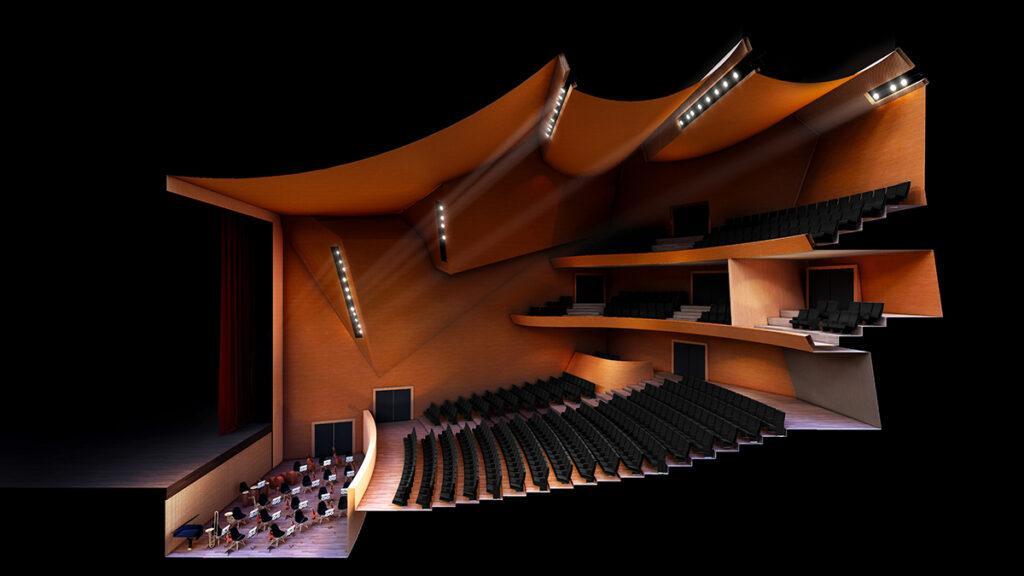 Der große Theatersaal des neuen Kultur-Hotspots von Kemerovo. (Bild: Coop Himmelb(l)au)