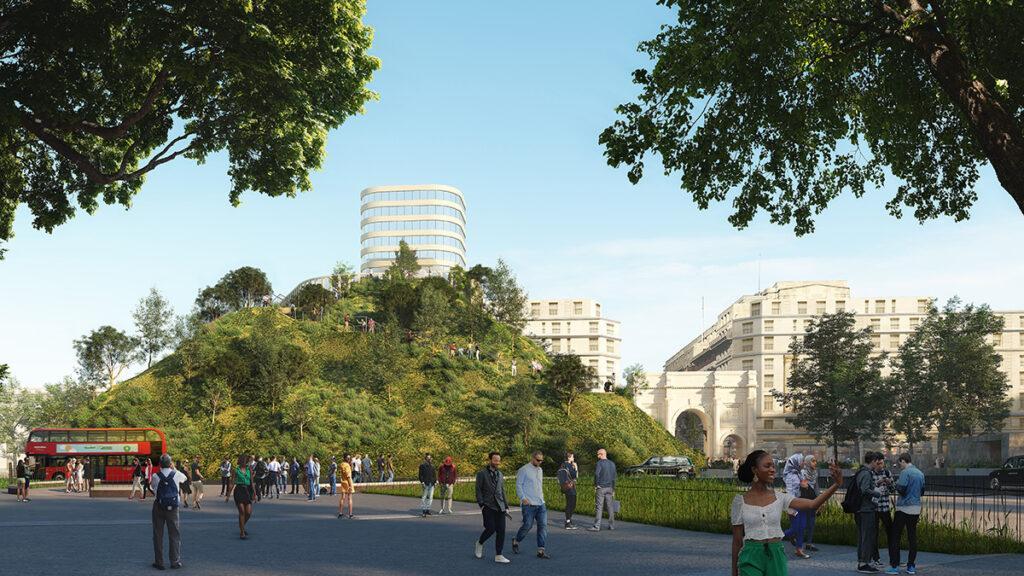 „Marble Arch Hill“ putzt London auf (Bild: MVRDV)