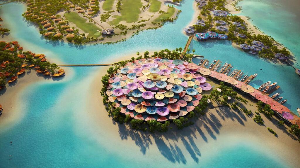 „Coral Bloom“ erblüht im Roten Meer (Bild: Foster + Partners / TRSDC)