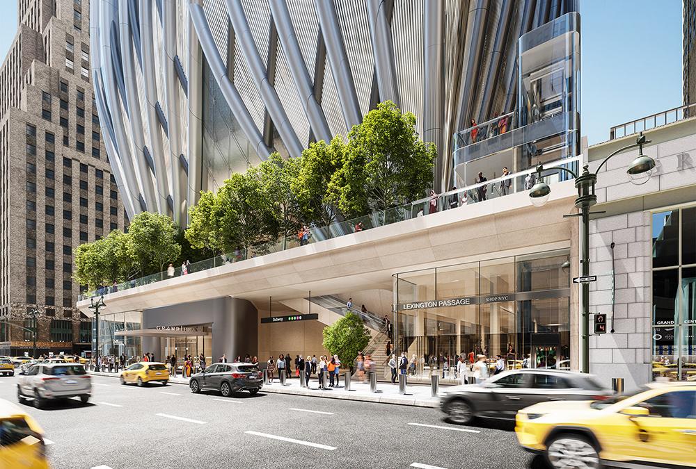 Top-Ersatz für Trumps „Grand Hyatt“.  Eleganter Problemlöser: Der von Skidmore, Swings & Merrill (SOM) designte Neubau „175 Park Avenue“.(Bild: EKOO Media Inc. / SOM)