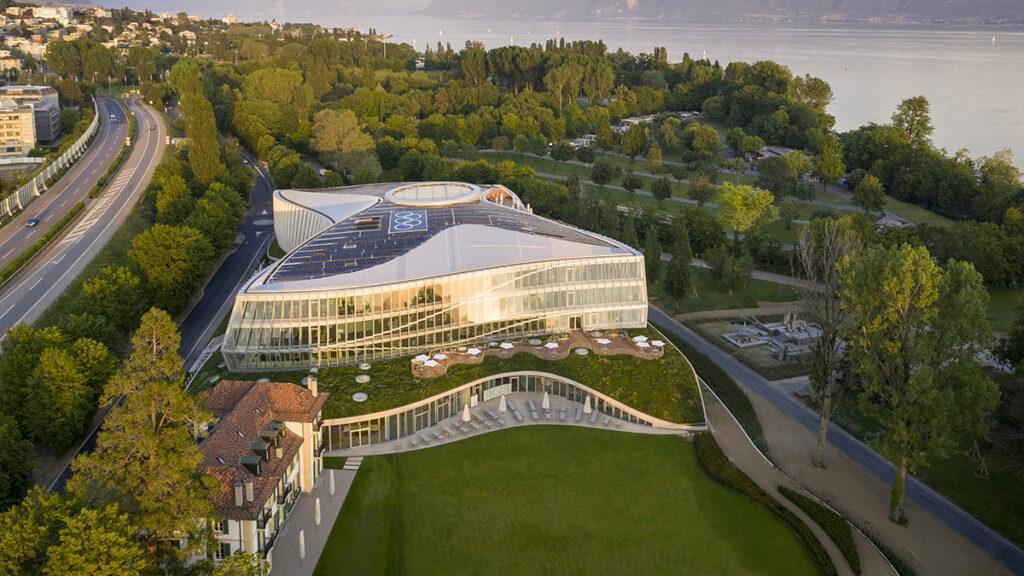 „Nachhaltigkeit hat viele Facetten“. „Olympic House“: Der neue Hauptsitz des IOC in Lausanne. (Bild: 3XN)